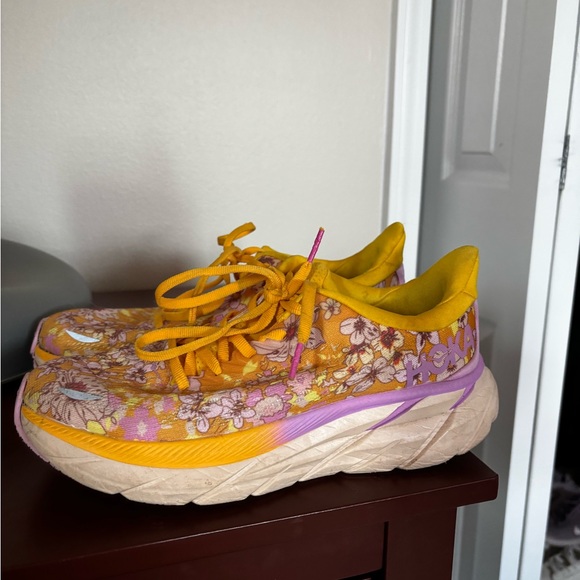 Hoka x Free People Clifton 8 Women's Floral Yellow Sneakers - Picture 3 of 4